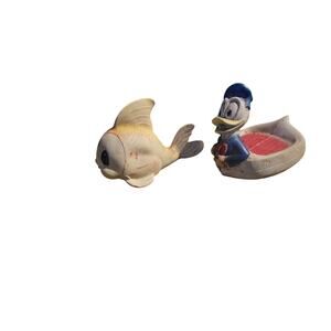 1930s Disney Pinocchio Cleo Goldfish & Donald Duck soap dish The Sun Rubber Co